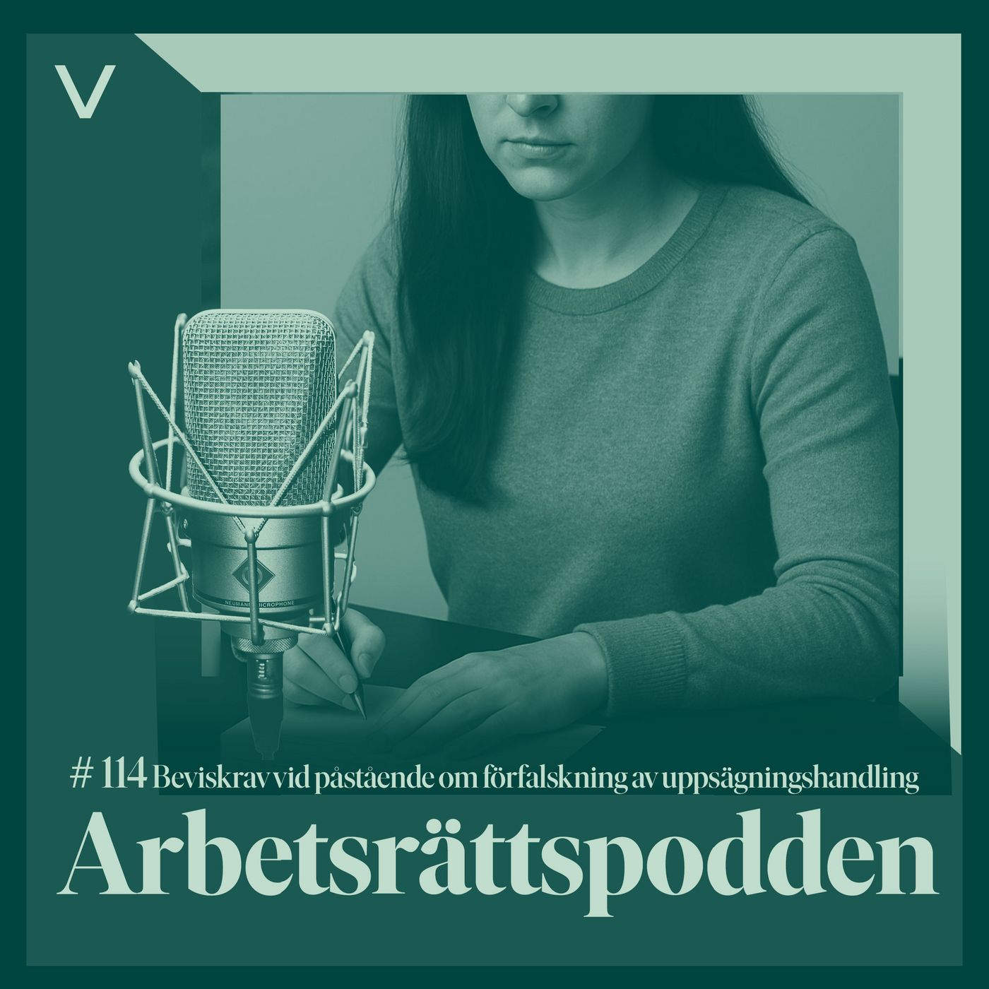 # 114 Beviskrav vid påstående om förfalskning av uppsägningshandling.
